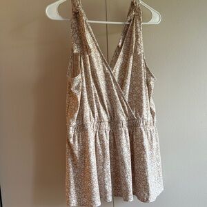 Maurices Floral Beige Tank Top